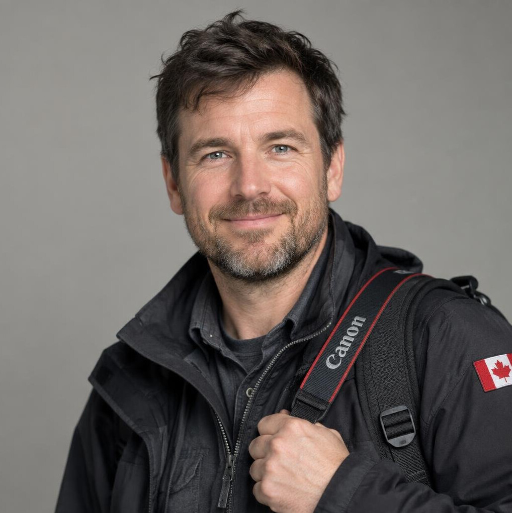 Portrait of a Canadian photojournalist